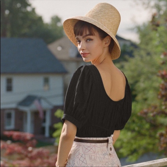 Anthro Puff-Sleeved Romantic Top - Picture 4 of 14